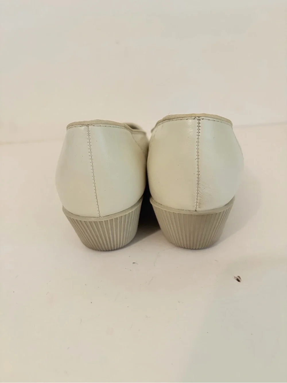 Softspots Bone Leather Stephanie Low Wedge Slip On Comfort Shoes
